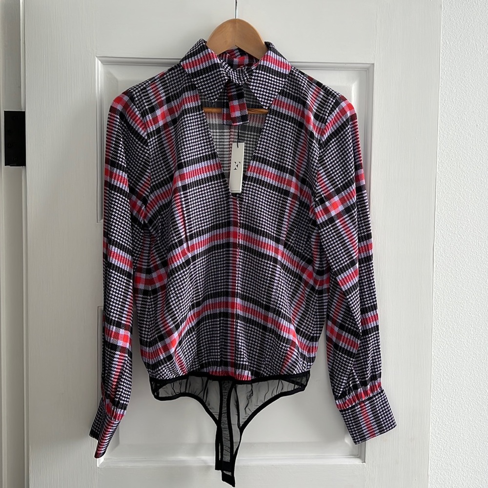 NWT Fleur Du Mal silk bodysuit